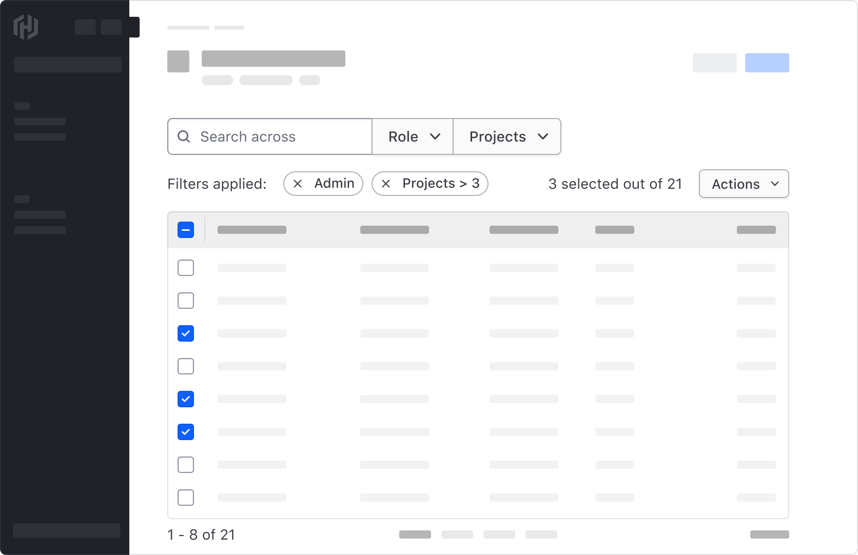 Multi-select with a Filter Pattern